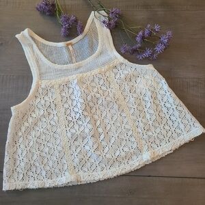Free People Eyelet Tank/Cami/Sleeveless Top - size XS